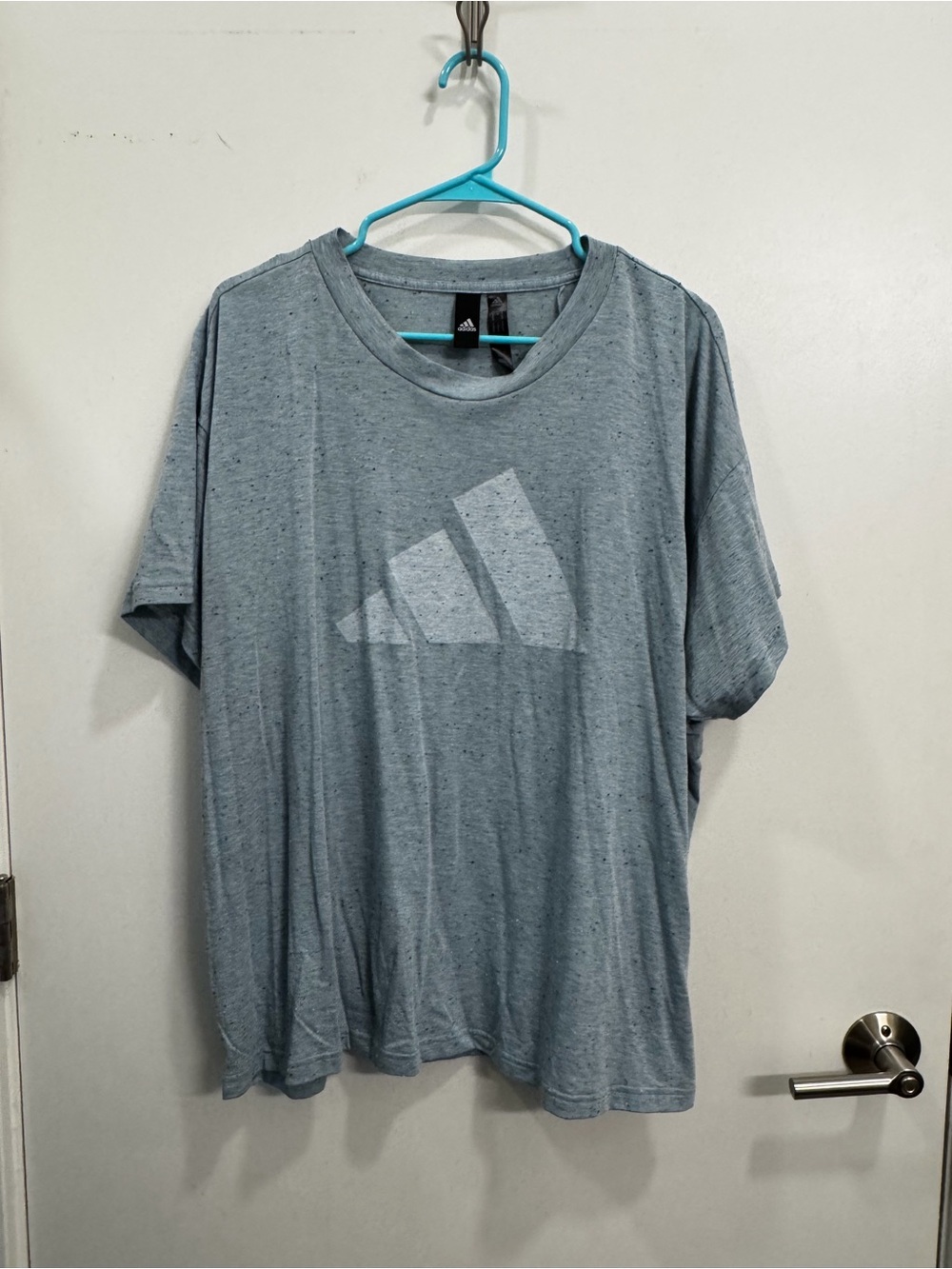 adidas Heather Gray Short Sleeve Logo Tee